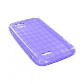 Motorola Atrix 2 Crystal Silicone Case - Argyle Purple